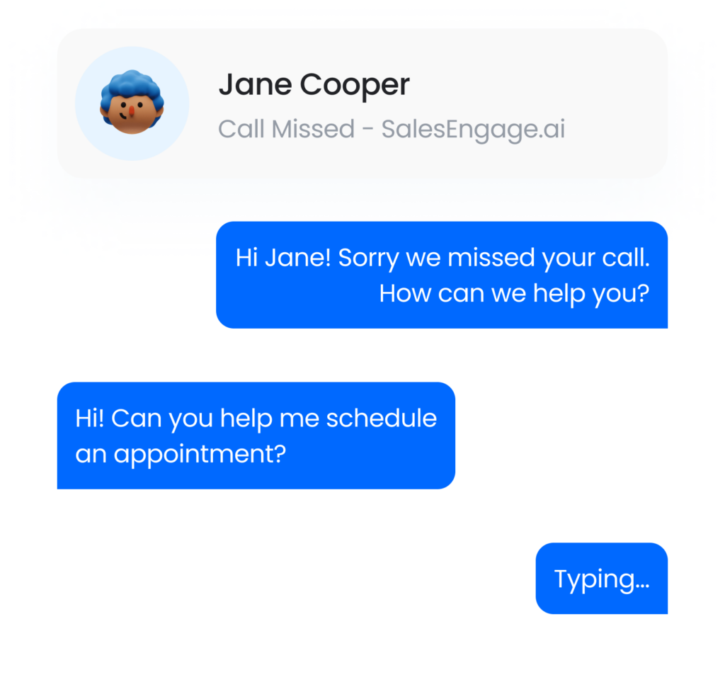 Webchat conversation shifting into text messaging